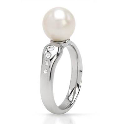 MORELLATO-12MM GENUINE WHITE PEARL DRESS RING-sz6